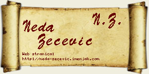 Neda Zečević vizit kartica